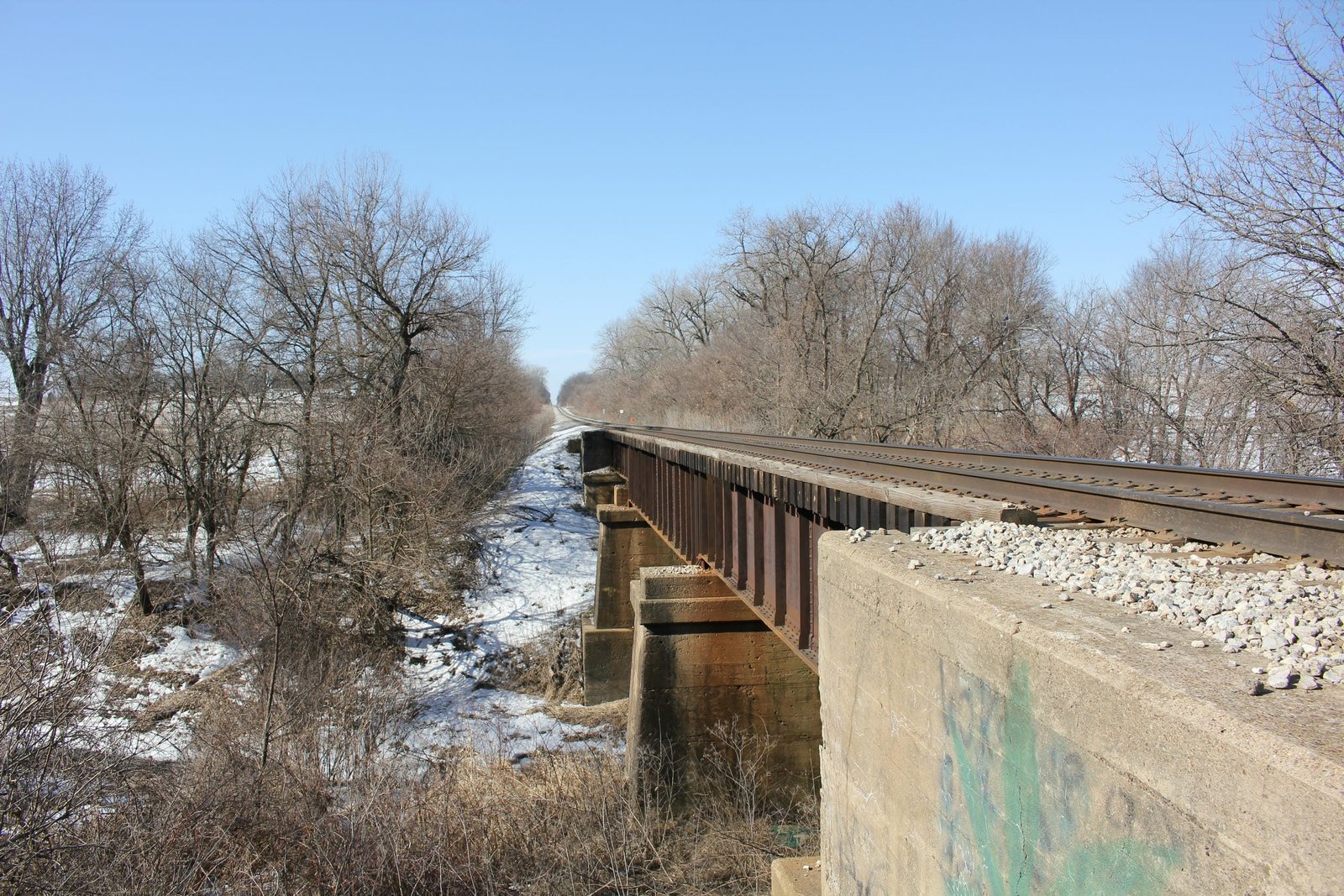 Looking west